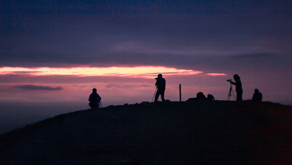 Sonnenuntergang Workshop Gruppe