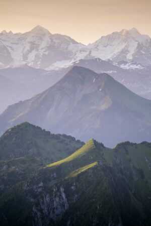 Berglandschaft im Sonnenaufgang Gantrisch