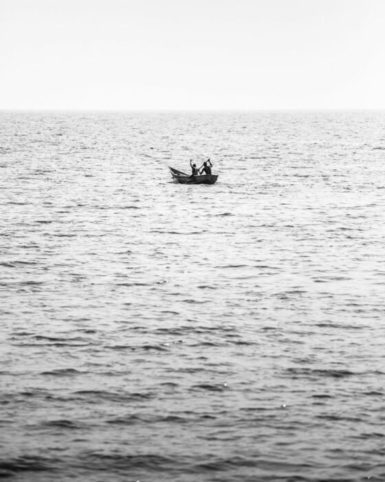 Fischer in Ruderboot